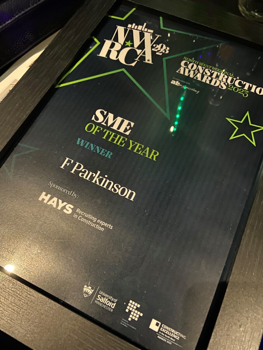 Winner of SME of the Year at the North West Regional Construction Awards